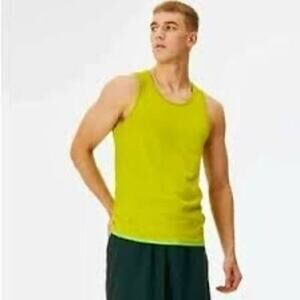 NWT Outdoor Voices Green Apple Seamless Pique Tank Top Mens Size L